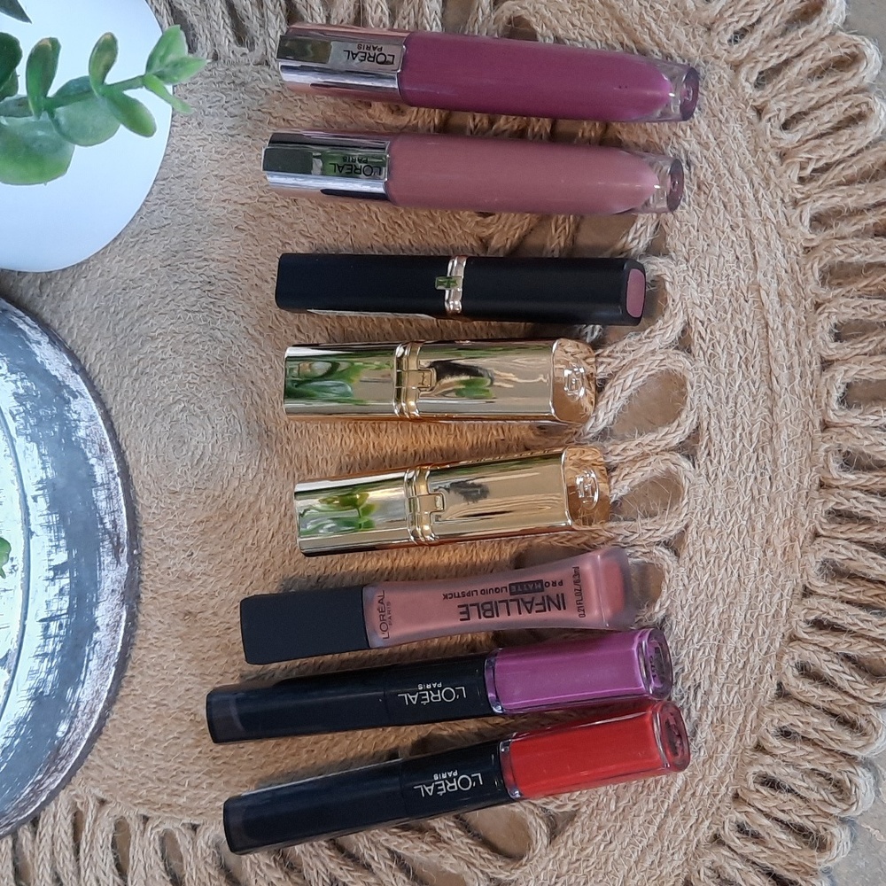 L'oreal Lipstick Lip Gloss Matte Infallible Pro Last💋 Bundle of 8 Brand New